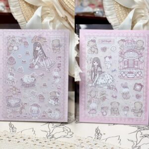Cherry Cream Rabbit & Strawberry Cake House Transfer Sticker - view 1