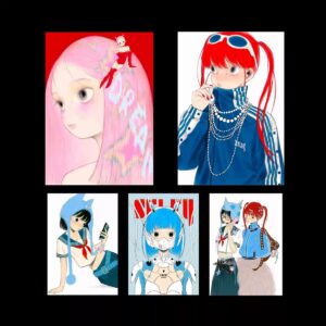 fufuX 'SELFY' Original Illustration Postcard - Cute Anime Art Card (7pcs Set Available)