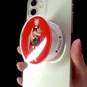 fufuX Magnetic Phone Grip Stand - Extendable Acrylic Airbag Holder (22g, 6cm)
