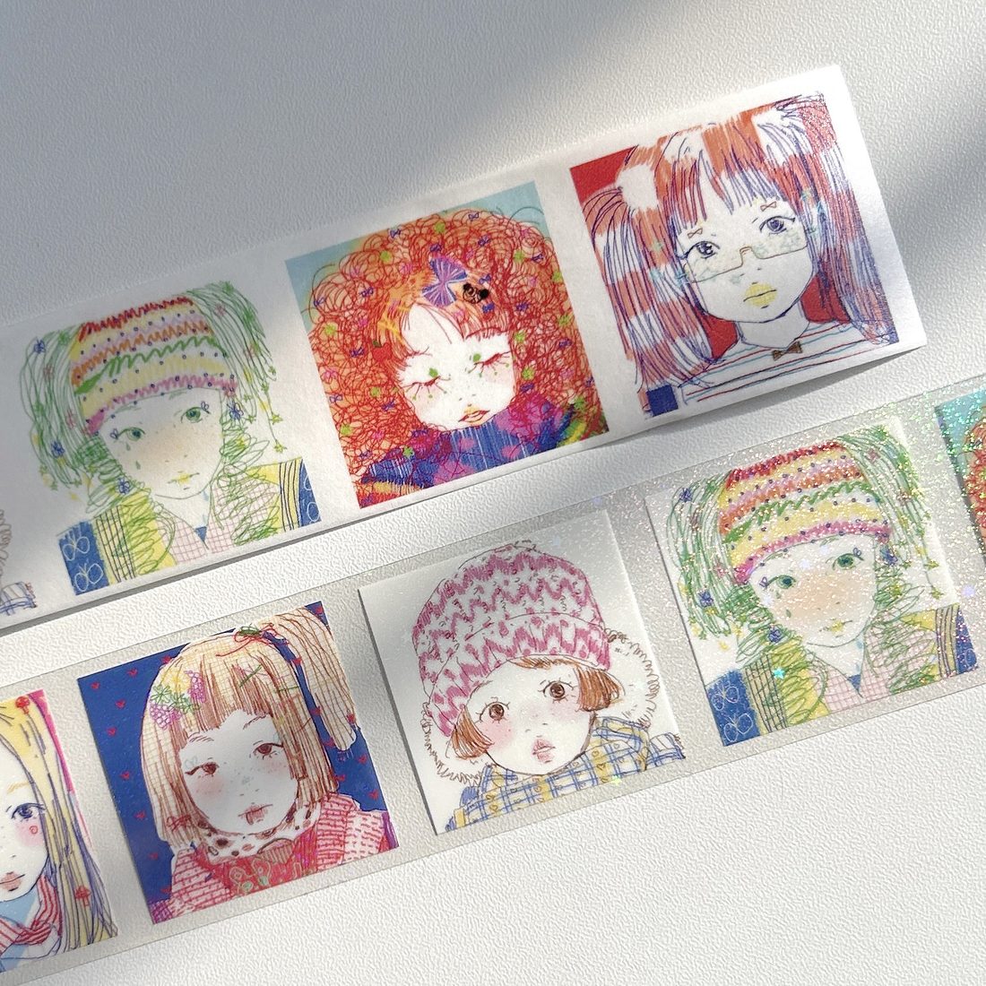 BeiBeiCun Retro Showa Washi Tape — Collage Girls - Image 4