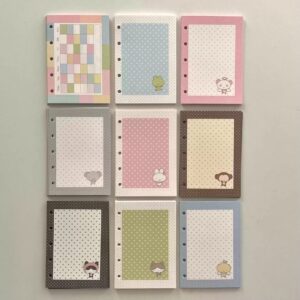 BuBu PaoFan M5 Journal Refill Inserts — Polka Dot Animals, 45 Pages