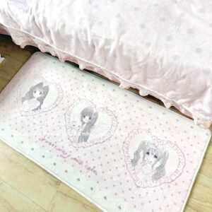 Berry Tale Girl's Ode Flannel Rug - Pink Bedroom Carpet 120x60cm