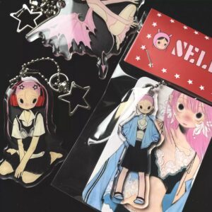 fufuX 'Jia Er' Epoxy Acrylic Keychain & Card Charm - Original Illustration (7cm)