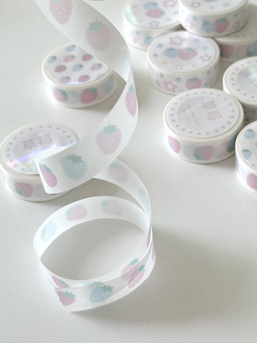 BeiBeiCun Strawberry Star Washi Tape - Image 3
