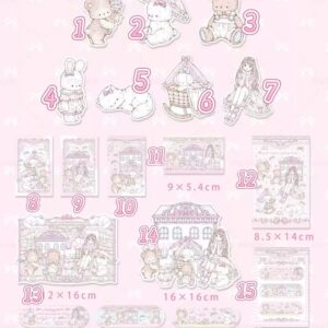 Dreamy Doll Theatre Full Sticker Collection - 300pcs, 15 Des - view 1