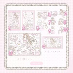 Frosting Bear Rabbit & Moonlight Girl Full Sticker Collectio - view 1