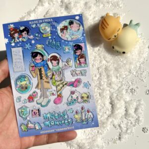 onionion 'Melting Moments' Winter 3D Foam Sticker Sheet - A6