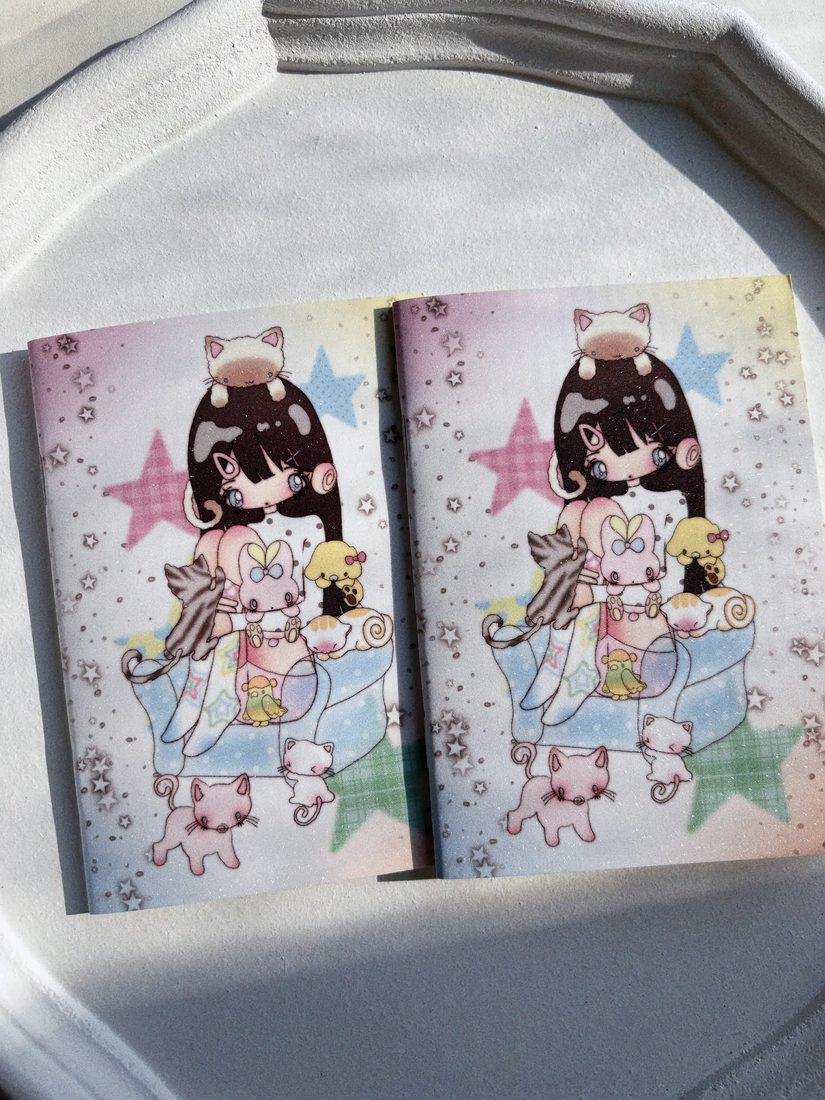 where A6 Blank Stamp Book - Glitter Cover, 120gsm Paper, Sad - view 1