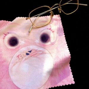 fufuX Suede Microfiber Glasses Cleaning Cloth - Soft Lens Cloth with Original Art