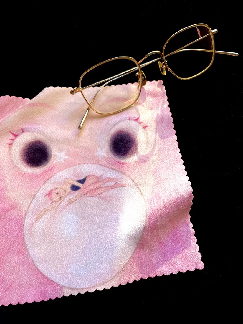 fufuX Suede Microfiber Glasses Cleaning Cloth - Soft Lens Cloth with Original Art