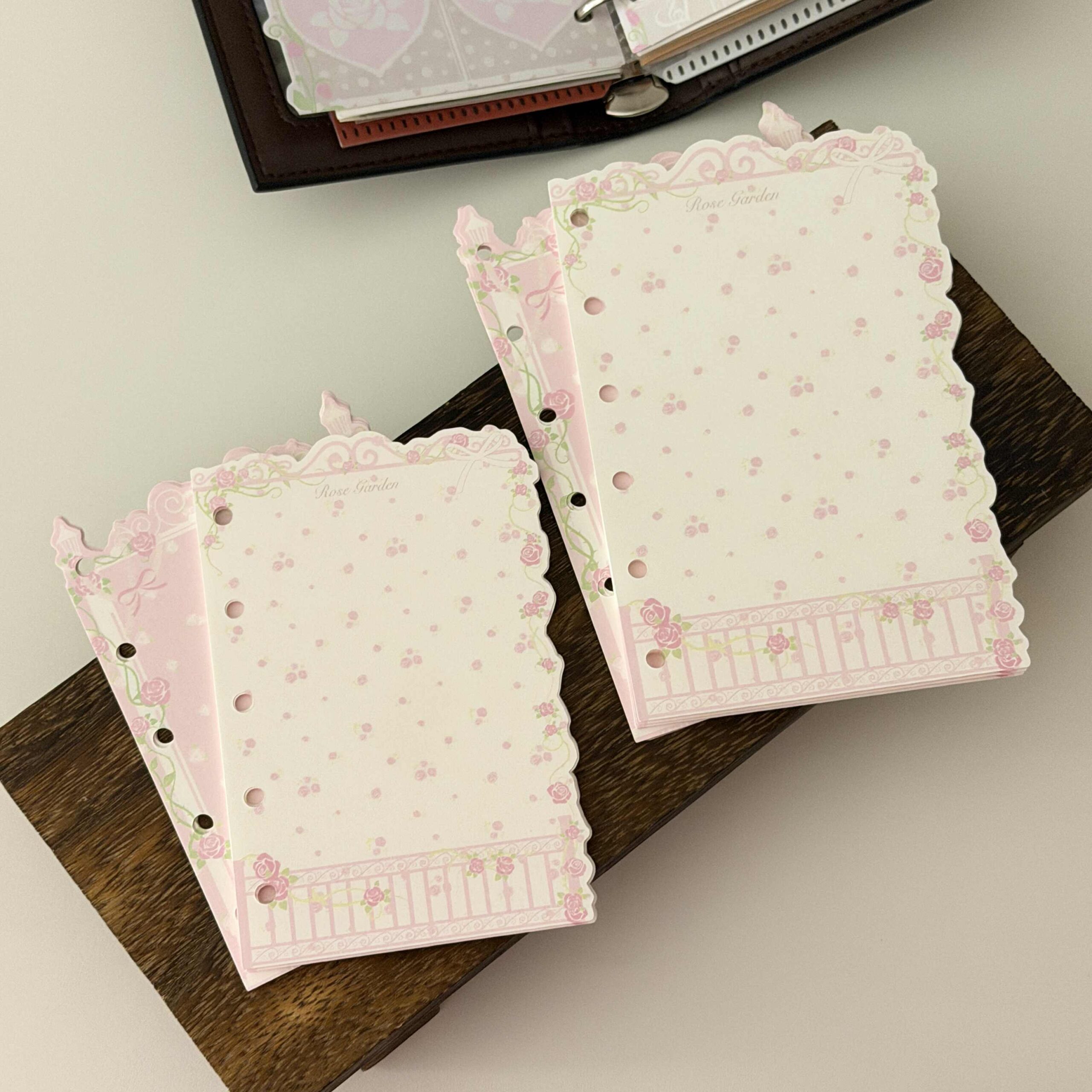 Little Lamb Rose Die-Cut Journal Inserts - M5 / A7 Decorative Paper