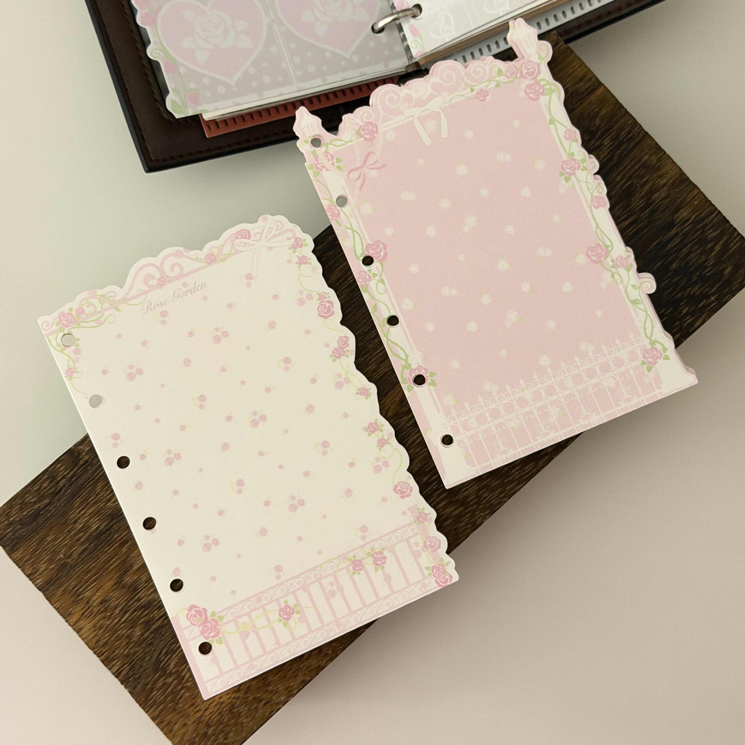 Little Lamb Rose Die-Cut Journal Inserts - M5 / A7 Decorative Paper - Image 2