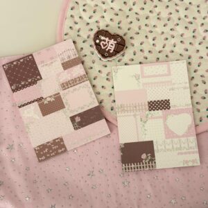 Little Lamb Rose Patchwork Notepad - A6 50 Pages