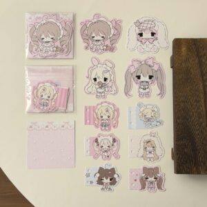 Little Lamb Chibi Character Card Pack - 10pcs Kawaii Journal Cards