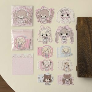 Little Lamb Chibi Character Card Pack - 10pcs Kawaii Journal Cards