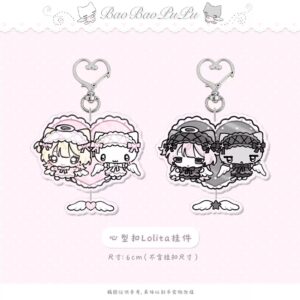 BaoBaoPuPu Heart Clasp Charm - Lolita Series Chibi Character Pendant (6cm) - view 1