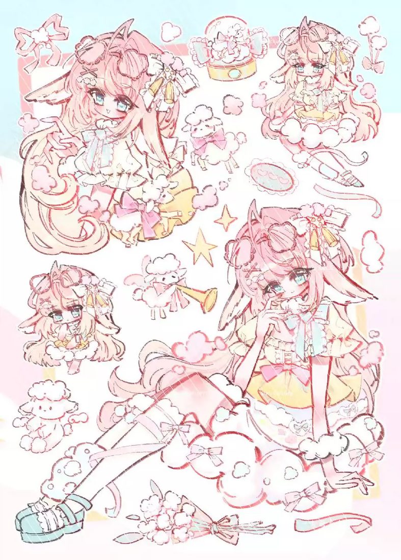 Yishaotang x Xiaoye Korean-Style Character Stickers - 20 Des - view 4