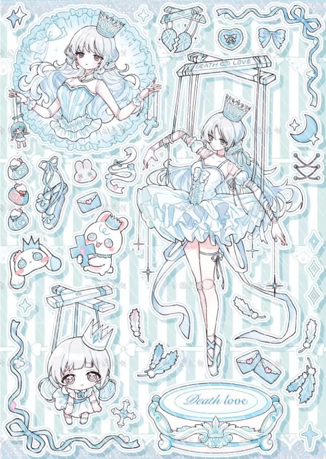 Yishaotang x Xiaoye Korean-Style Character Stickers - 20 Des - view 5