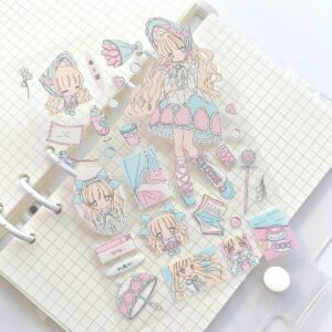 Rian Mouse House 'Spring Sleepiness' Sticker Sheet - 10x14cm Matte Film