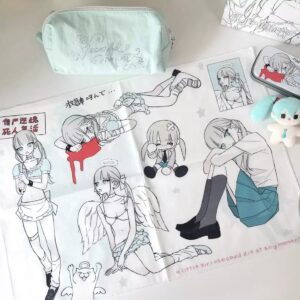 Wanjiao Club 'The Girl Who Might Die Anytime' & Angel Flail - A6 Sticker Card