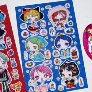 where x Onte A6 Glitter Die-Cut Stickers - Synthetic Paper,  - view 1