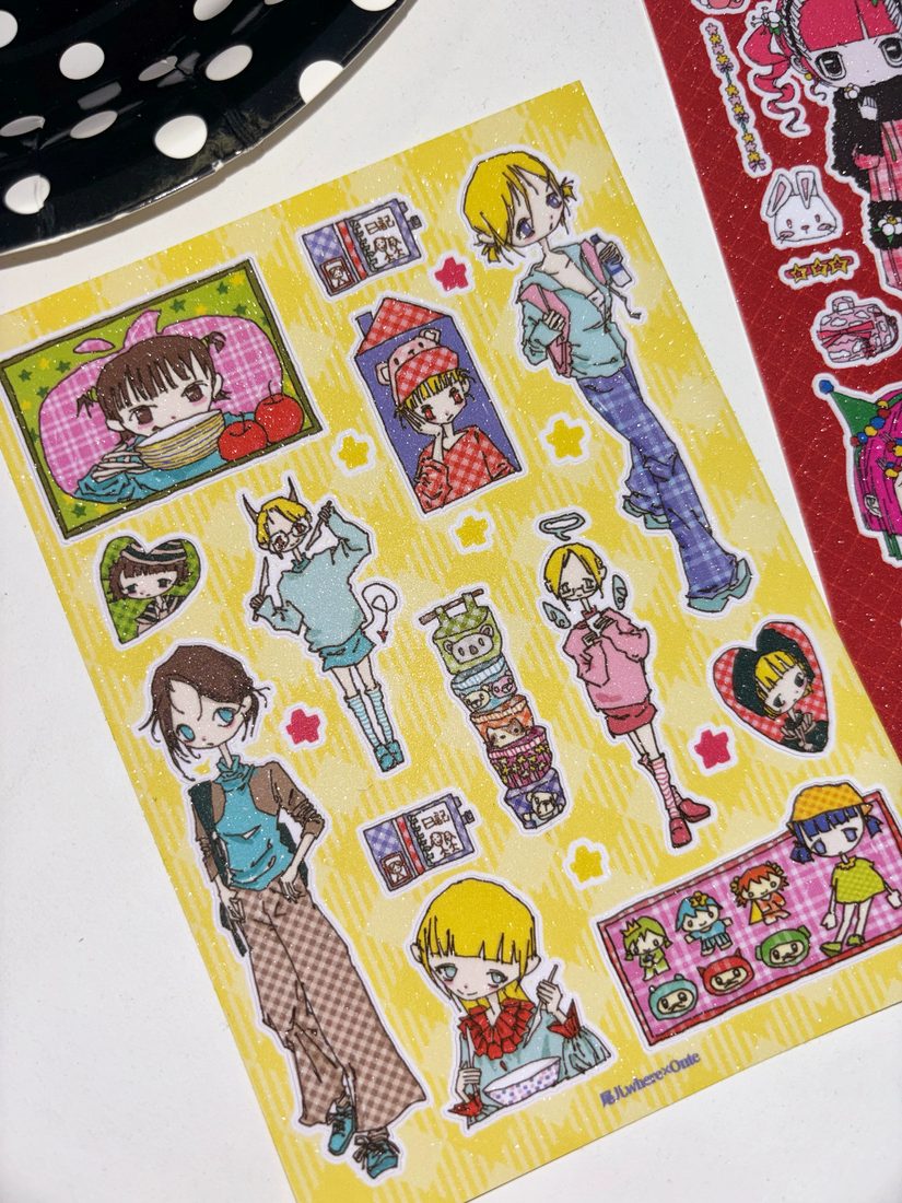 where x Onte A6 Glitter Die-Cut Stickers - Synthetic Paper, - view 3