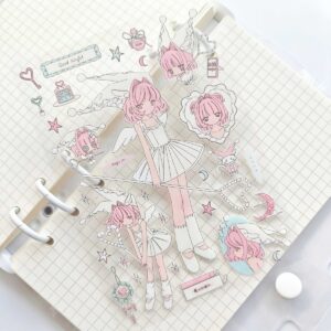 Rian Mouse House 'Stars, Moon & Witch' Sticker Sheet - 10x14cm