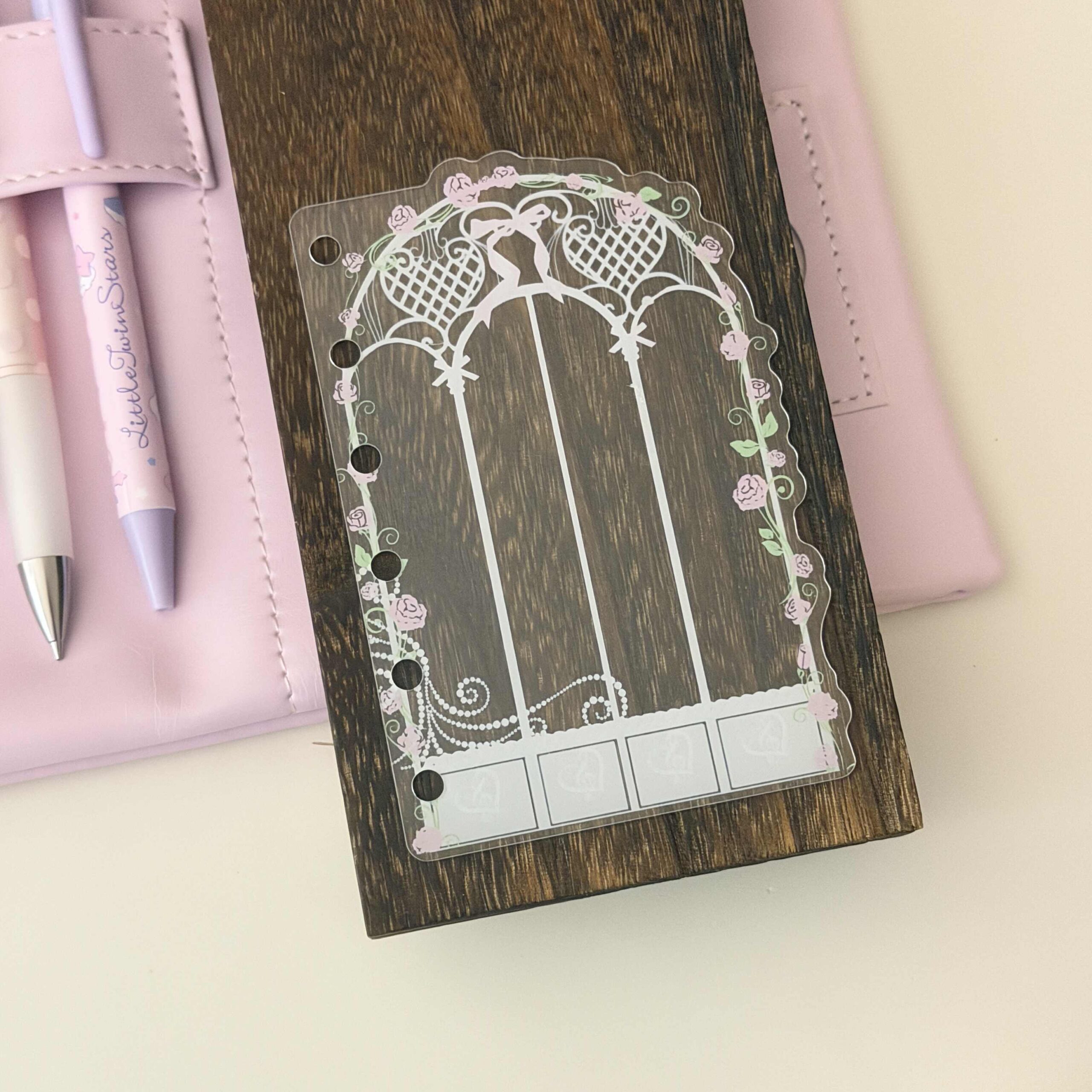 Little Lamb Rose Acrylic Journal Dividers - M5 / A7 (1mm) - Image 2