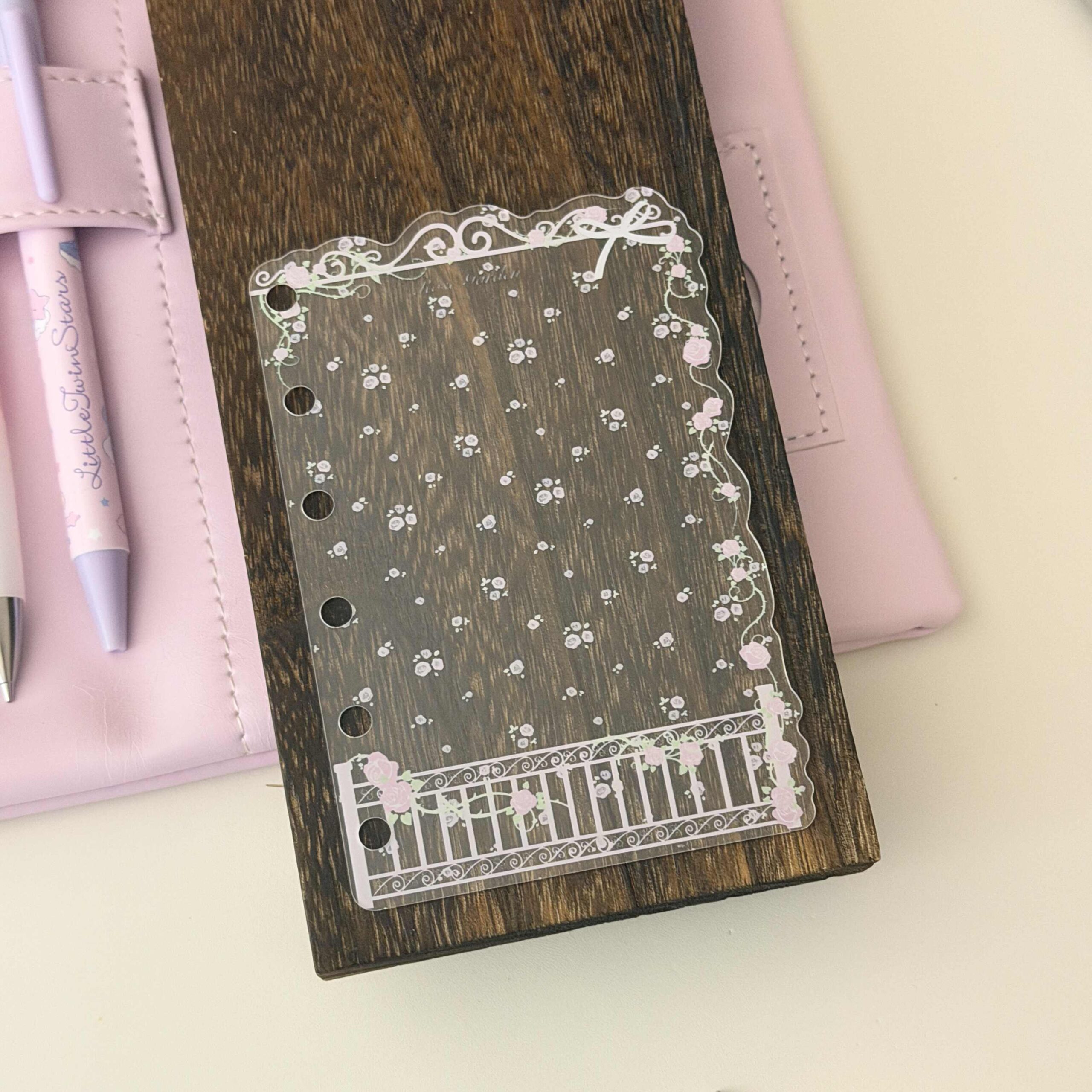 Little Lamb Rose Acrylic Journal Dividers - M5 / A7 (1mm) - Image 3