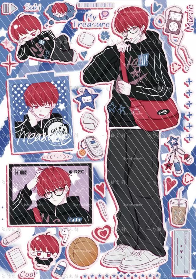 Yishaotang x Xiaoye Korean-Style Character Stickers - 20 Des - view 16