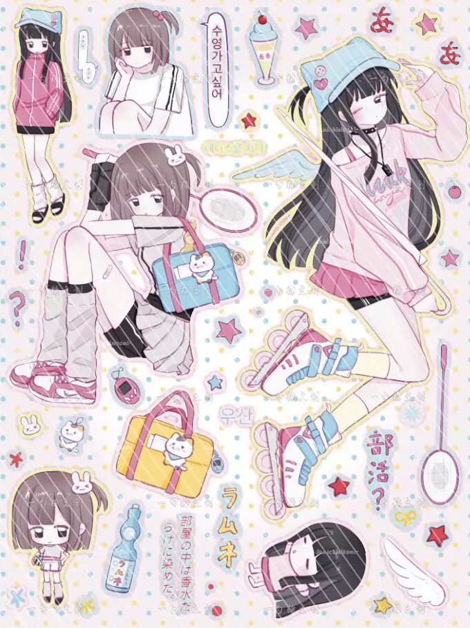 Yishaotang x Xiaoye Korean-Style Character Stickers - 20 Des - view 20