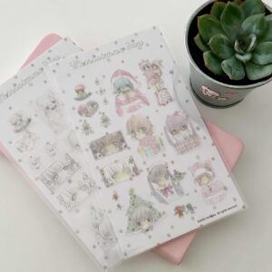 Nemony 'Christmas Day' Transparent Sticker Sheet - 9x14cm