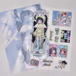 Coucou Fish x MATU_tuu Vol.1 'Charging Girl' Transfer Sticker - A6
