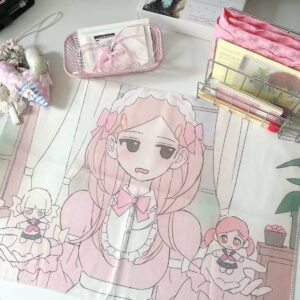 Wanjiao Club 'Time for Tea' Desk Cloth / Wall Hanging (30x50cm)