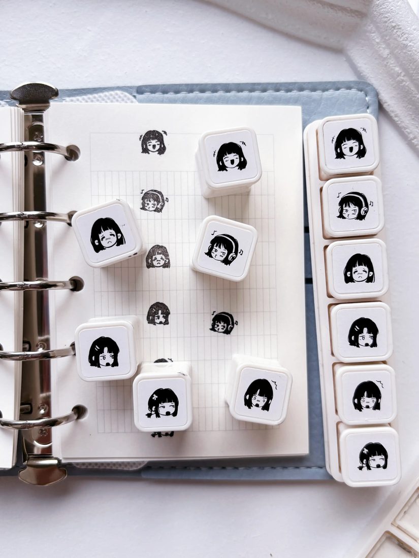 where 'Girl's Mood Diary' 6-in-1 Detachable Photopolymer Sta - view 2