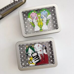where 'Electronic Lemon Acid' Window Tin Box - Heart / Elect - view 1